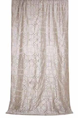 Hudson Silver Silk Curtain Panel